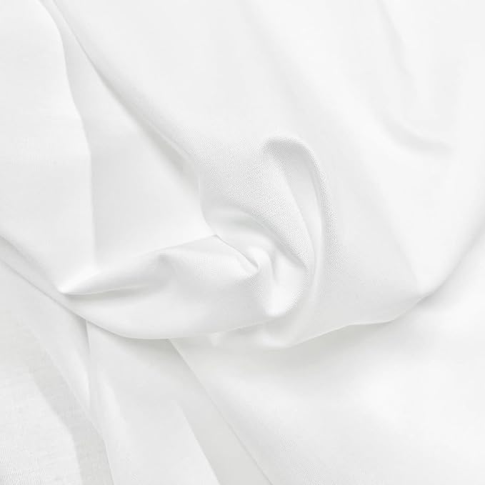 1 Yard White Lightweight Cotton Broadcloth Fabric by the Yard, 3.7 oz | 3.7 oz/sq yd, at least 57 inches wide; smooth cotton for apparel, quilting, sewing, crafts, and home decor - Image 3