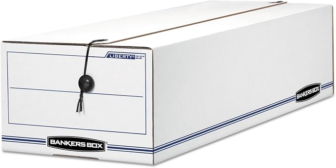 Bankers Box 12-Pack String & Button Check Box, 7" x 8-3/4" x 23-3/4" | Keep checks and specialty forms protected, sorted, and ready to retrieve with secure string-and-button closure. - Image 4