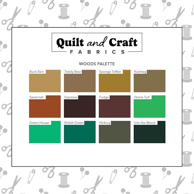 2.5" Fabric Strip Roll - 100% Cotton Quilting Strip (Woods Palette) - Image 3