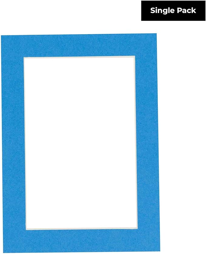 11x14 Mat for 12x18 Frame - Precut Mat Board Acid-Free Show Kit with Backing Board, and Clear Bags Bay Blue 11x14 Photo Matte Made to Fit a 12x18 Picture Frame Matboard for Framing, Pack of 1 Mat - Image 2
