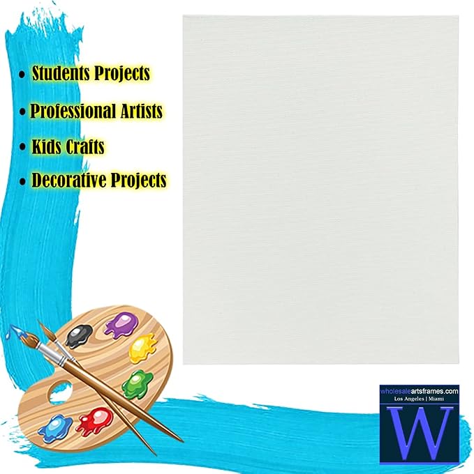 11x14 White Canvas Boards for Painting Bulk 24 Pack.Paint Canvases for Painting Art.Artist Blank Canvases for Painting 11x14 Canvas Panels.Quality Acid Free Primed Canvas Boards for Acrylic,Oil etc - Image 3