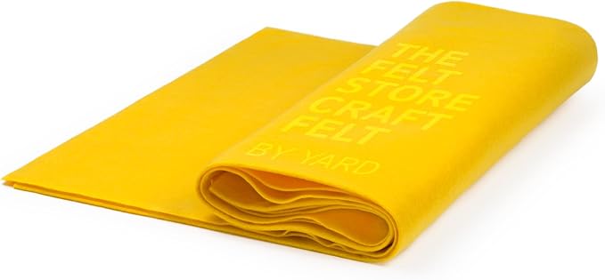 The Felt Store Craft Felt by The Yard – Soft, Plush, Durable Felt Fabric for DIY Arts & Crafts, Decorations, Embroidery & Sewing Material | Assorted Colors Craft Supply – Yellow by TheFeltStore