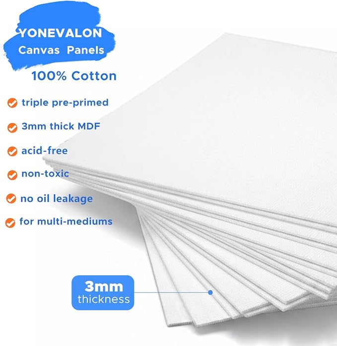 Small Canvases for Painting 5x7 inch, 82 Pack Bulk Painting Canvas Boards | Mini Blank Canvas Panels, Gesso Primed Acid-Free 100% Cotton, for Oil, Watercolor, Acrylic, Art Supplies for All Skill Level - Image 5