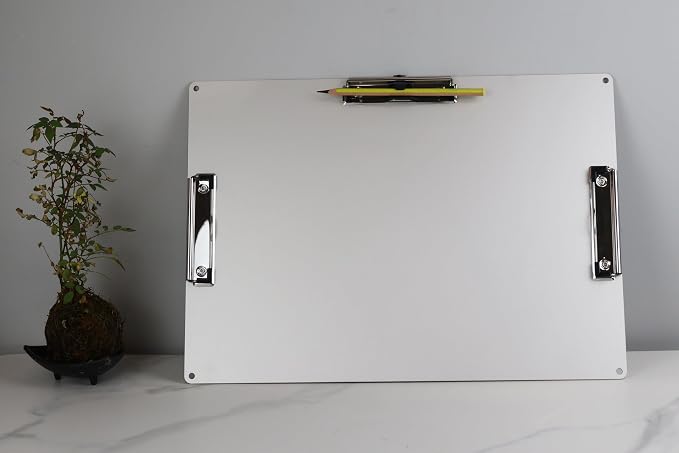 Three Clip Metal Clipboard with 2 Dedicated Shoulder Strap,11x17 Artist Clipboard Aluminum,Large Drawing,Field Portable,Tactical,Urban Sketch - Image 3