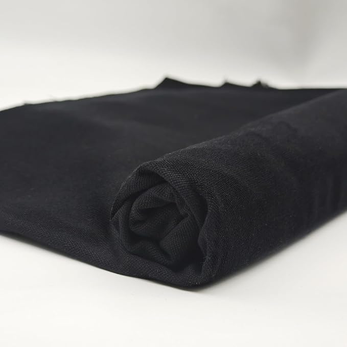 Black Cotton Canvas Fabric by the Yard: 10oz Duck Fabric 59 x 180 Inch | Sewing, Arts, Crafts, Embroidery, Handmade Decor - 5 Yard Long 59" Wide - Image 2