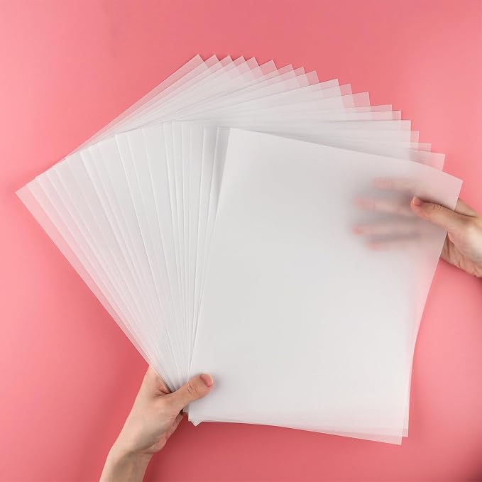 CYFUN DESIGN 60 Pack Vellum Paper Sheets, 115GSM Heat Resistant Translucent Vellum Paper for Crafts, Tracing, Drawing, Card Making, Invitations, 8.5 x 11 Inches - Image 3