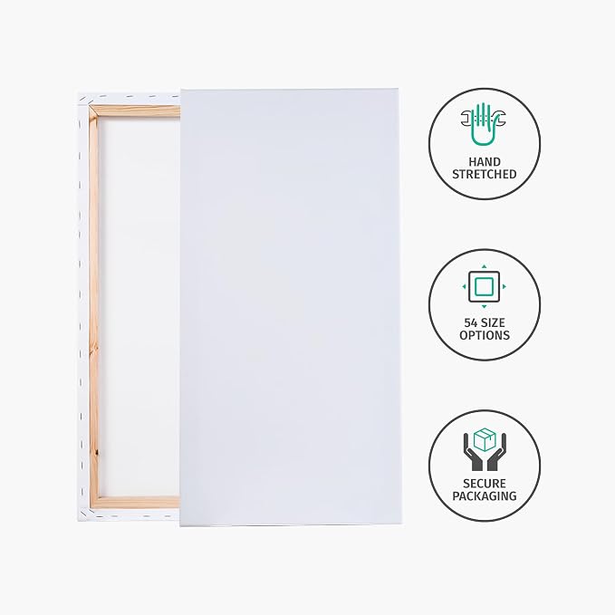 Value Pack of 5 Stretched Canvas 12x24 inch, 1-1/2 (1.5) inch deep for Your Paintings/Artwork/Wall Art/Wall Decor (Pack of 5 Canvas, 12 x 24 inch, Landscape) - Image 5