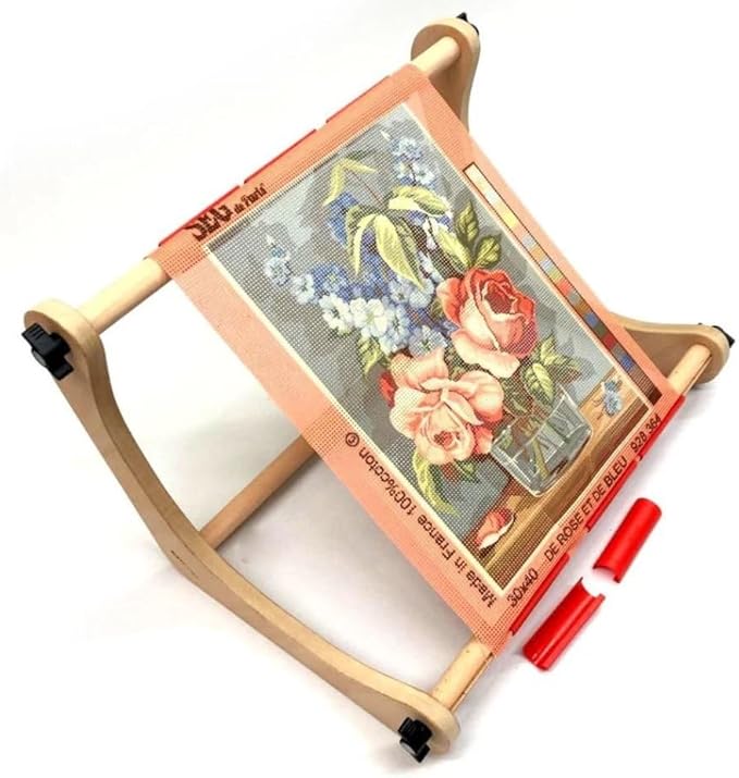 Nurge Adjustable Embroidery Table Stand, Cross Stitch Hoop Stand for Lap or Table Top Cross Stitch or Tapestry , Embroidery Hoop Holder. Hand Polished Natural Wood 190-3 ( 30cm ) - Image 9