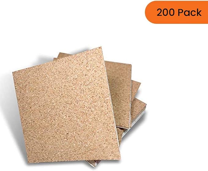 Flowe Cork Tiles, Self-Adhesive Backing for Coasters, Tiles, Wall Bulletin Boards, Natural, (3-3/4" x 3-3/4") (200) - Image 4