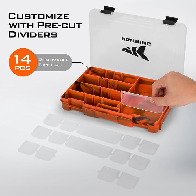 KastKing Utility Tackle Boxes, 3600 and 3700 Fishing Tackle Trays | Plastic Storage Organizer Box with Removable Dividers, Durable, Fishing Tackle Storage, Box Organizer - Image 2