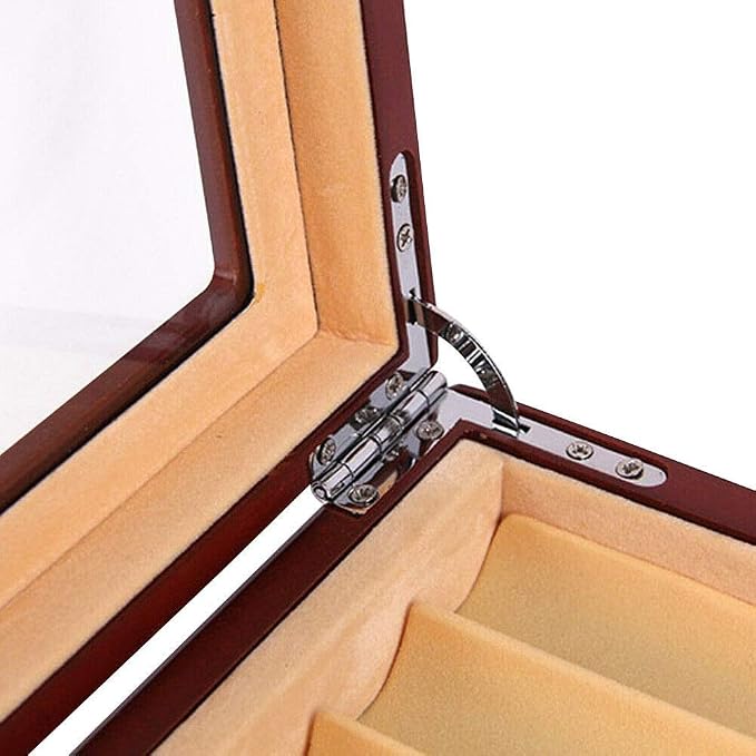 Fountain Pen Display Case, 3 Layers 34 Pen Organizer Box, Exquisite Wooden Collector Storage Gift with Glass Window (Red 34 Slot) - Image 6