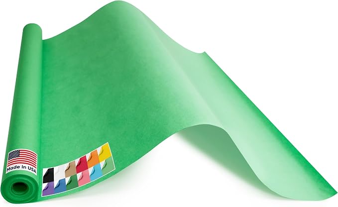 USA Made 36" x 1200" Green Kraft Paper Roll, 45 lbs Thickness, American Quality Colored Kraft Paper Roll for School, Bulletin Board - Non-Toxic, Odorless, Safe for Kids | American Quality Colored Kraft Paper Roll for School, Bulletin Board - Non-Toxic,... by Paclord