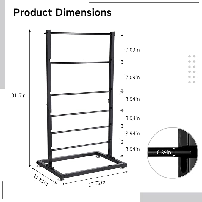 6-Tier Ribbon Holder, Height Adjustable Metal Spool Organizer, Countertop | Large capacity, for flower store, craft room, cake shop, gift wrapping, paper storage - Image 5