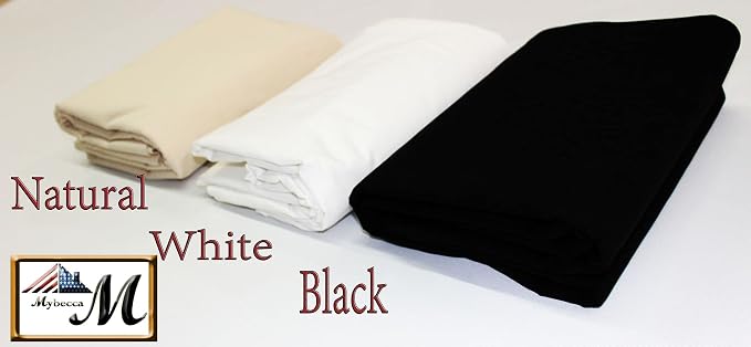 Mybecca White 100% Cotton Muslin Fabric,Textile Draping Fabric Wide: 58 inch 10 Yards (4.83 Feet x 30 Feet)(58" x 358") - Image 2
