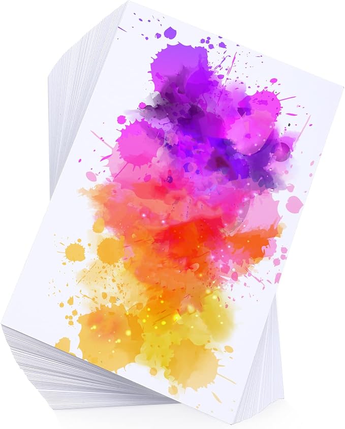 Spiareal 100 Sheets 6 x 9 Inch Watercolor Paper Bulk 140 Lb/300 GSM White Construction Paper Cold Press Blank Cotton Art Paint White Color Pad Artists Drawing Christmas Cards by Spiareal