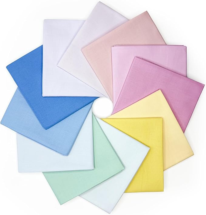 Fat Quarter Fabric Pack -Premium Cotton Quilting Bundle - 18" x 22" (Spring Palette) - Image 4
