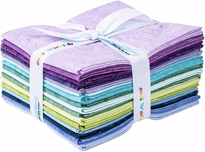 Expressions Batiks Bundles Misty Meadows 16 Fat Quarters Riley Blake Designs FQ-21005-16 by Riley+Blake+Designs