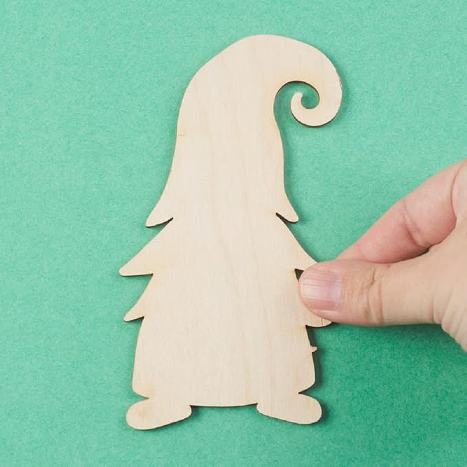 Pack of 12 Unfinished Wood Assorted Gnome Family Cutouts by Factory Direct Craft - Assortment of Blank Wooden Gnome Cutout Shapes for Christmas DIY Craft Projects and Holiday Decorating - Image 4