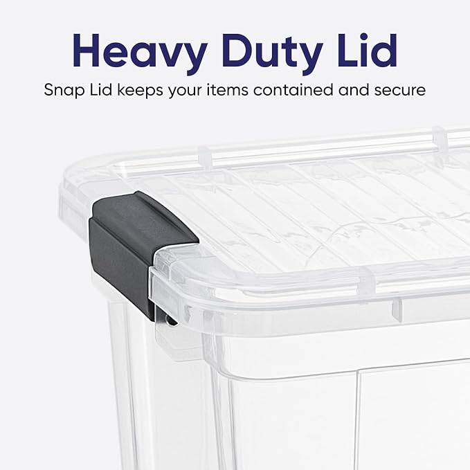 Superio Storage Container Organizing Bin with Removable Tray Deep Plastic Tools, Sewing, Crafts Box, 8.75 Qt, 3 Pack - Image 5