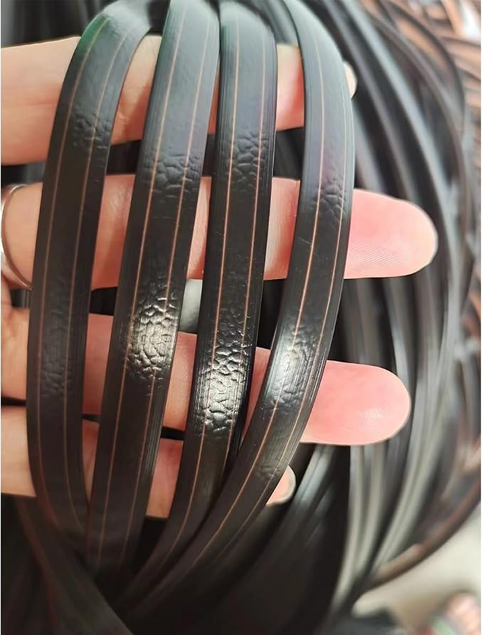 ECYC Ltd 196.8 Feet Rattan Repair Kit for Wicker Furniture, 9mm Wide Flat Synthetic Rattan Weaving Material Plastic Imitation Rattan Wicker PE Rattan Strips for Repair Fixing Furniture, DIY Crafts - Image 3