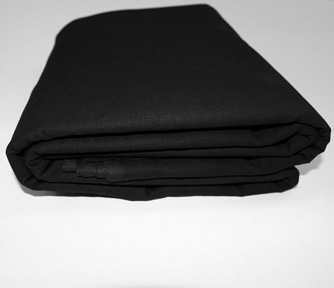 Mybecca Black 100% Cotton Muslin Fabric Textile Draping Fabric Wide: 58 inch 1-Yard (4.83 Feet x 3 Feet)(58" x 36") by Mybecca