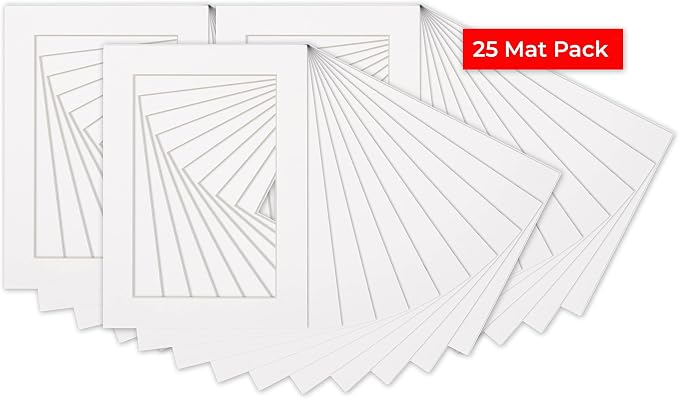12x18 Mat for 16x20 Frame - Precut Mat Board Acid-Free White 12x18 Photo Matte Made to Fit a 16x20 Picture Frame, Premium Matboard for Family Photos, Show Kits, Art, Picture Framing, Pack of 25 Mats - Image 2