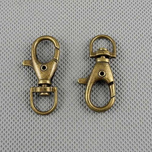 40 PCS Jewelry Making Charms Findings Supply Supplies Crafting Lots Bulk Wholesale Antique Bronze Tone Plated 19585 Lobster Key Clasp Ring by Unknown