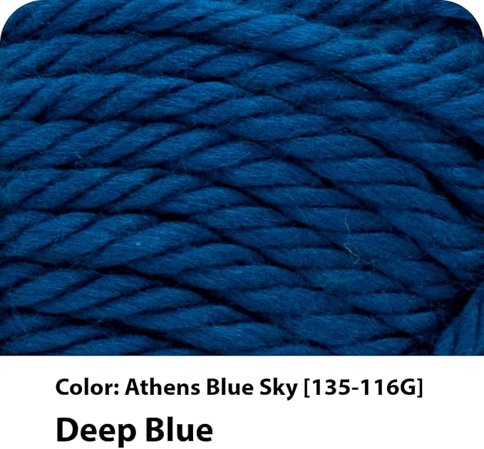 Lion Brand Yarn Hometown Yarn, Super-Bulky Yarn for Knitting, Crocheting, and Crafting, 3 Pack, Athens Blue Sky | Super Bulky Acrylic Fiber for Warm Crochet Blankets, Knit Winter Hats, Chunky Cardigans, Soft Scarves, Weaving - Image 2