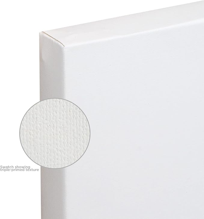 Creative Mark The Edge Deluxe Cotton Stretched Canvas for Painting, 8x10, 18-Pack, 14oz. Primed Weight, Universal Archival Priming, Medium Tooth, Frameless Artwork Canvas for Painters of All Levels - Image 3