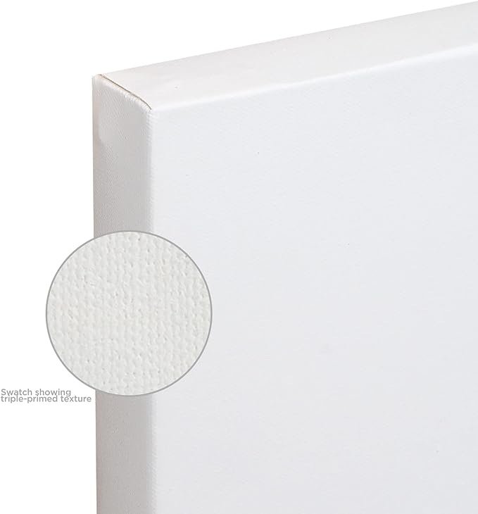 Creative Mark The Edge Deluxe Cotton Stretched Canvas for Painting, 30x30, 6-Pack, 14oz. Primed Weight, Universal Archival Priming, Medium Tooth, Artwork Canvas for Painters of All Levels - Image 3