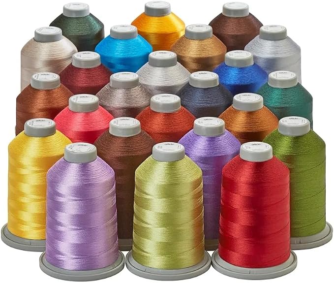 Eminent Collection - Glide Polyester Thread No 40-24 Vibrant Colors for Quilting, Sewing, and Embroidery - 5,500yds Spools - Trilobal Sewing Thread Set for Crafts and Projects by GLIDE