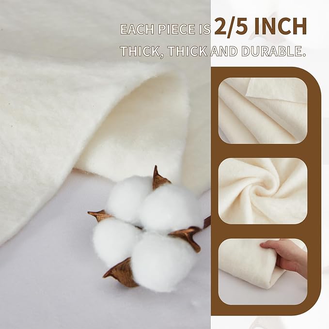 TQNSIE 100% Natural Cotton Batting for Quilting 90-Inch x 96-Inch | 200GSM Lightweight Batting Fabric,All Season Quilt Batting Queen Size, Craft and Wearable Arts | 200GSM Lightweight Batting Fabric,All Season Quilt Batting Queen Size, Craft and Wearab... - Image 4