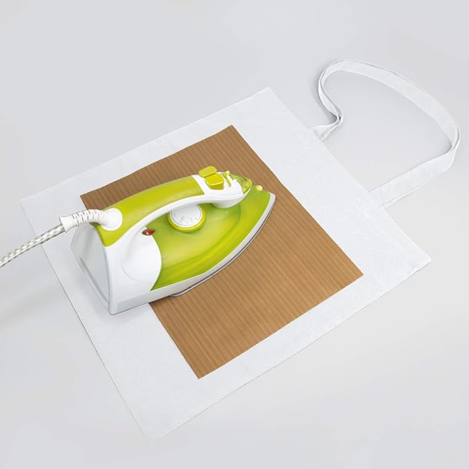 NPBAG 25 Pack 15'' X 16'' White Cotton Tote Bags, Lightweight Blank Bulk Cloth bags with 1pc of PTFE Teflon Sheet - Image 3