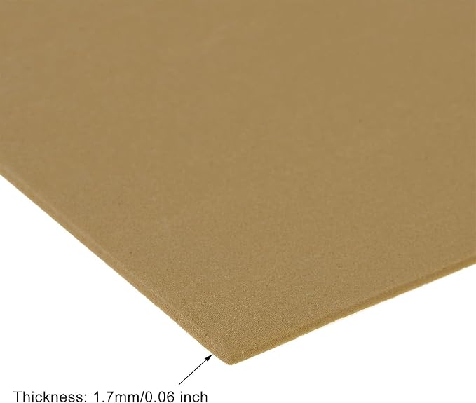 Boxonly EVA Foam Sheets Roll for Cosplay Halloween Model Making Mounting Photos Presentations DIY Arts and Crafts EVA Craft Foam Sheets Craft Sheet Light Brown 275 x 215 x 1.7mm 6pcs - Image 3