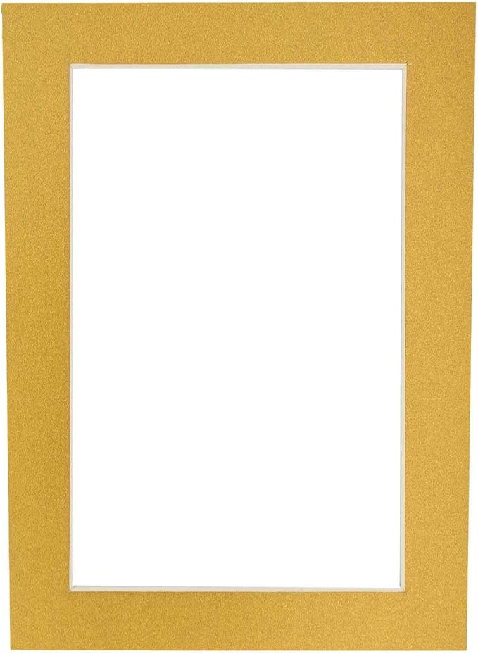 8.5x11 Mat for 11x14 Frame - Precut Mat Board Acid-Free Show Kit with Backing Board, and Clear Bags Metallic Gold 8.5x11 Photo Matte For a 11x14 Picture Frame Matboard for Framing, Pack of 1 Mat - Image 3