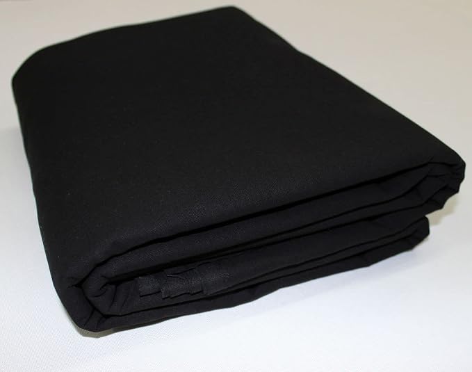 Mybecca Black 100% Cotton Muslin Fabric Textile Draping Fabric Wide: 58 inch 2-Yards (4.83 Feet x 6 Feet)(58" x 72") - Image 10