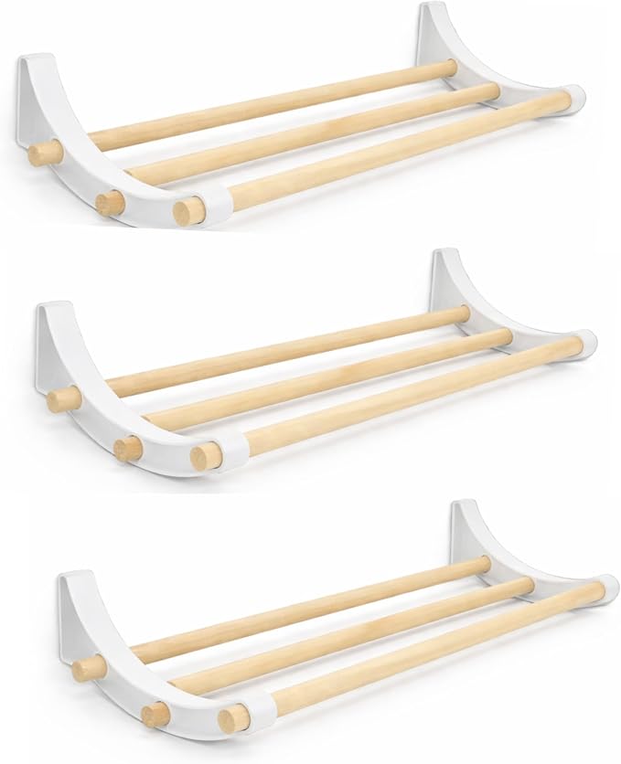 PEGGY Pegboard Spool Organizer Kit | 12-Inch | 3-Pack | White | Creates 3 Triple-Rod Organizers. Fits Standard Pegboards, Supports Up To 5 Lb Per Organizer & Is Made In USA. by peggy