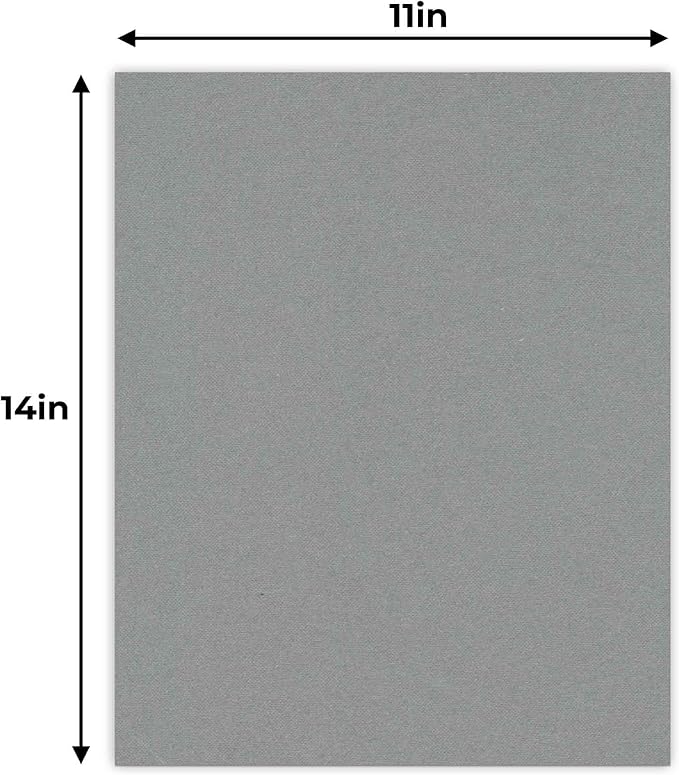 Mid Grey Acid Free 11x14 Backing Board - Uncut Photo Mat Board - 100 Sheets - Image 3