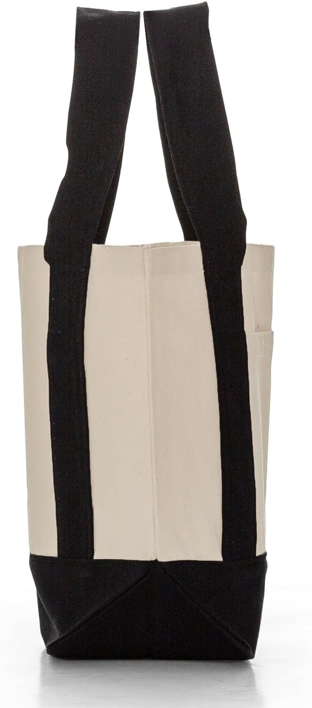 TBF 12 Pack Mini Iconic Canvas Shopping Bags with Gusset – Reusable Eco-Friendly Tote Bags with Handles - Image 3