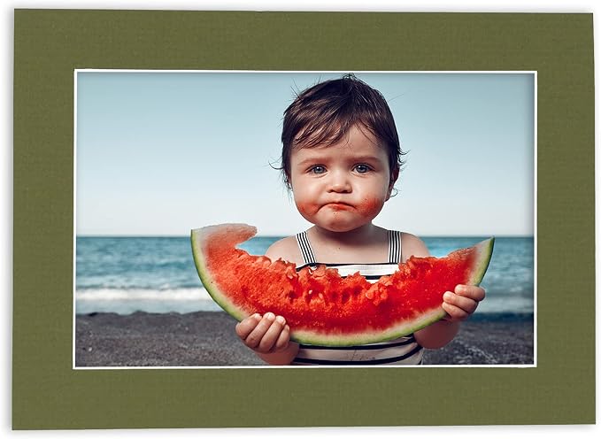 11x14 Mat for 12x16 Frame - Precut Mat Board Acid-Free Dill Green 11x14 Photo Matte For a 12x16 Picture Frame, Premium Matboard for Family Photos, Show Kits, Art, Picture Framing, Pack of 25 Mats - Image 7