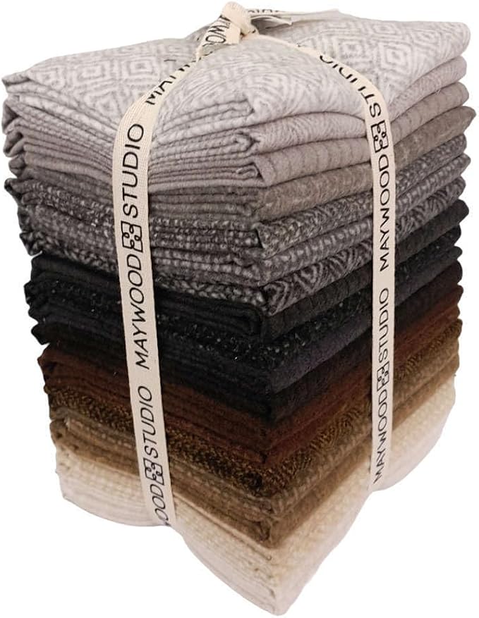 Bonnie Sullivan Woolies Flannel Neutrals Vol. 2 20 Fat Quarters Maywood Studio by Maywood+Studio