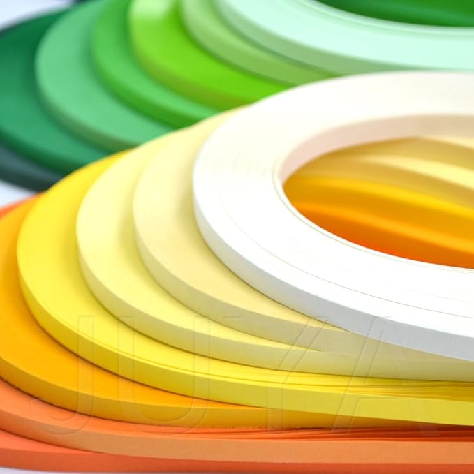 JUYA Solid Color Quilling Strips Set 42 Colors 4200 Strips 2mm/0.08in | 100 Strips Each; Balanced Color Selection; 39cm (15.35in) Long; Approx. 120 GSM; Cards and Framed Art - Image 4
