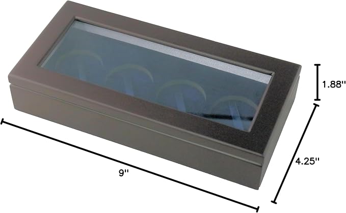 Wood Glass-top Display Box for Four Large Coin Capsules or Challenge Coins - Image 3