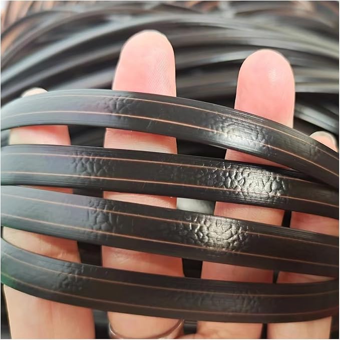 ECYC Ltd 196.8 Feet Rattan Repair Kit for Wicker Furniture, 9mm Wide Flat Synthetic Rattan Weaving Material Plastic Imitation Rattan Wicker PE Rattan Strips for Repair Fixing Furniture, DIY Crafts by ECYC+Ltd