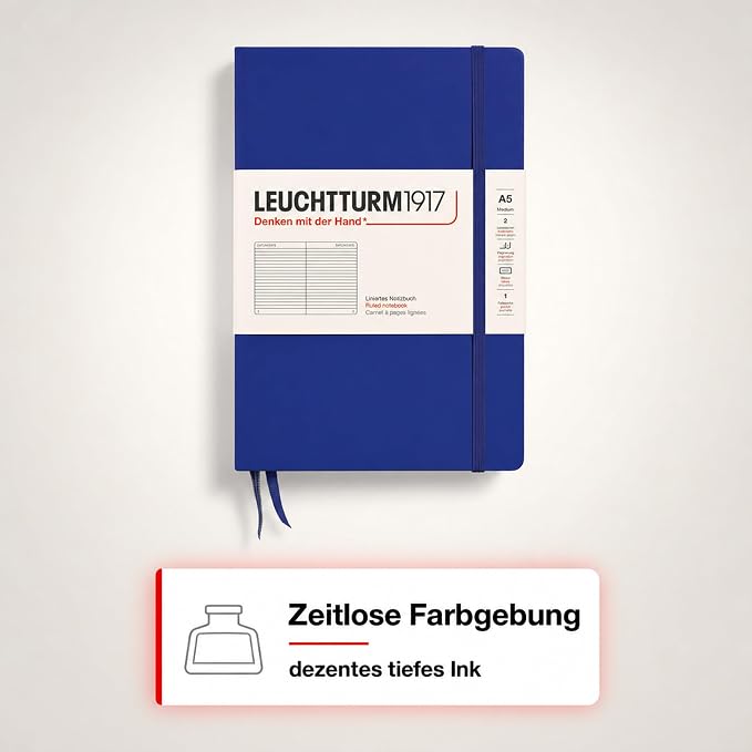 LEUCHTTURM1917 - Notebook Hardcover Medium A5-251 Numbered Pages for Writing and Journaling (Ink, Ruled) - Image 6