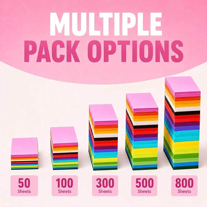 8.5x 11 190 gsm Colored Construction Paper, 500 Sheets 50 Assorted Colors | Teacher School Supplies & Classroom Must Haves, Card Making Craft Supplies, Cardstock for Scrapbook - Image 5