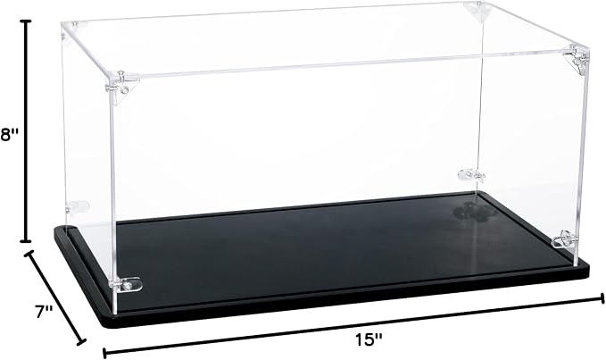Acrylic Display Case for Lego Cars Diecast Model Cars | 3MM Thick, Solid Wooden Base, Interior 15 x 8 x 7 Inches, Fit for 10295 10300 42123 21317 10290 21328 10282 - Image 9