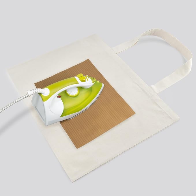 NPBAG 25 Pack 20'' X 16'' Large Natural Cotton Tote Bags, Lightweight Blank Bulk Cloth Bags with 1pc of PTFE Teflon Sheet - Image 4