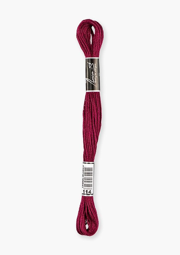 Premium Embroidery Thread Luca-S, 100% Giza Cotton, Oeko TEX Certified Stranded Cotton - 114 / DMC 3685 / Anchor 70 - Image 2