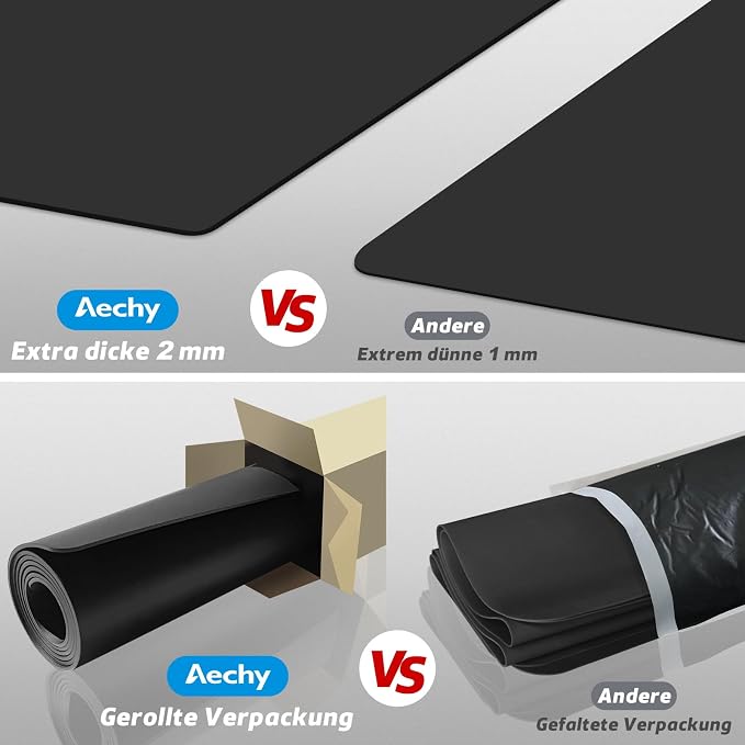 Silicone Mat for Kitchen Counter, 27.5" x 16.5" x 0.08", Black | Heat Resistant, Nonslip, Multipurpose Countertop Protector, Shipped Rolled Up - Image 4